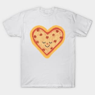 Cute Heart Shaped Pizza T-Shirt